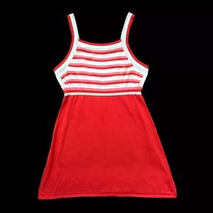 Modcloth dress sweater knit women’s plus size 1X red striped sleeveless